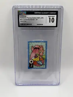 1997 Pokemon Playing Cards Mini CoroCoro Karuta Hand Cut CGC Gem 10 POP 4! - Image 1