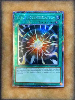 Yugioh Super Polymerization RA03-EN053 Platinum Secret Rare 1st Ed NM - Image 1