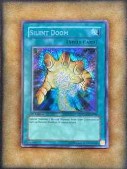 Yugioh Silent Doom GLAS-EN094 Secret Rare 1st Ed VLP - Image 1