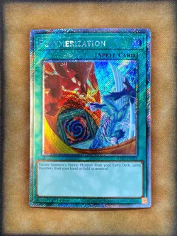 Yugioh Polymerization RA03-EN051 Platinum Secret Rare Alt Art 1st Ed NM - Image 1
