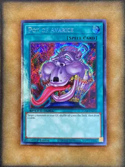 Yugioh Pot of Avarice SGX4-END12 Speed Duel Secret Rare 1st Ed NM - Image 1