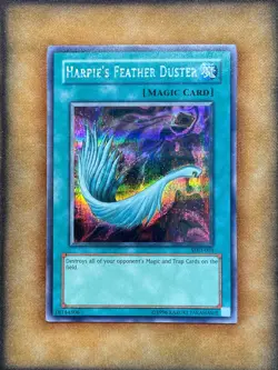 Yugioh Harpie's Feather Duster SDD-003 Parallel Secret Rare LP - Image 1