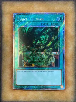 Yugioh Giant Trunade RA03-EN097 Platinum Secret Rare 1st Ed NM - Image 1
