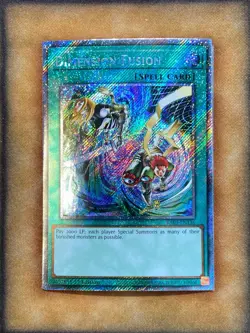Yugioh Dimension Fusion RA03-EN136 Platinum Secret Rare 1st Ed NM - Image 1