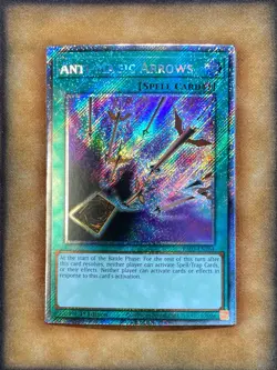 Yugioh Anti-Magic Arrows RA03-EN264 Platinum Secret Rare 1st Ed NM - Image 1