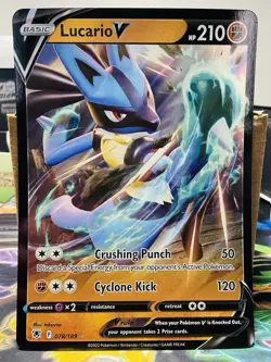 Pokemon Lucario V 078/189 Astral Radiance Ultra Rare JUMBO/OVERSIZED Promo Card - Image 1