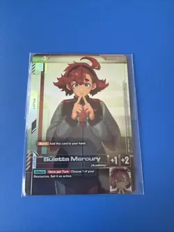 Gundam Card Game English Suletta Mercury Newtype Challenge Top 4 Promo Unopened - Image 1
