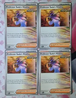Pokemon Card Professor Sada's Vitality 120/131 Prismatic Evolutions x4 Playset - Image 1