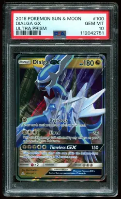 PSA 10 Dialga GX Ultra Prism 2018 Pokemon Card #100 - Image 1