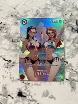 Goddess story One Piece Waifu Manga Bikini Card Nami & Nico Robin Alternate Art - Image 1