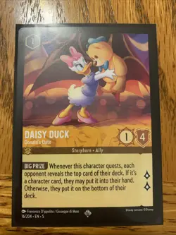 Disney Lorcana Shimmering Skies Daisy Duck Super Rare Card 16/204 - Image 1