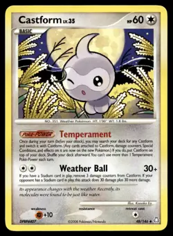 Castform 48/146 Pokemon Card Legends Awakened Uncommon 60 HP LP BM - Image 1