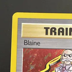 Pokemon Gym Challenge Blaine Trainer Holo Card #17/132 2000 Rare - Image 3