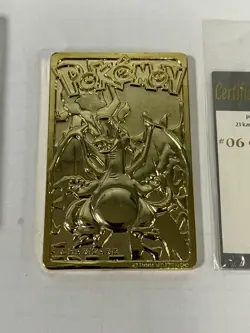 Charizard #06 23k Gold Plated Card Vintage 1999 Burger King Promo with coa cert - Image 3