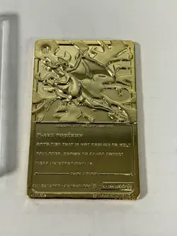 Charizard #06 23k Gold Plated Card Vintage 1999 Burger King Promo with coa cert - Image 4