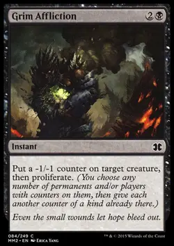 MTG: Grim Affliction - Modern Masters 2015- Magic Card - Image 1