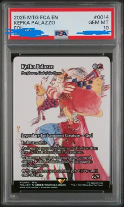 2025 MTG FINAL FANTASY KEFKA PALAZZO FOIL GEM MINT PSA 10 THROUGH THE AGES - Image 1