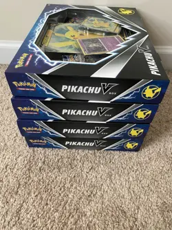 Pokemon TCG Pikachu V Box Lot of 4 Sealed - 8 Fusion Strike + 8 Brilliant Stars 820650851179 - Image 4