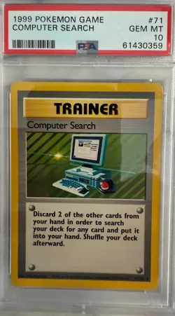 1999 Pokemon Game Computer Search Gem Mint 10 - Image 1
