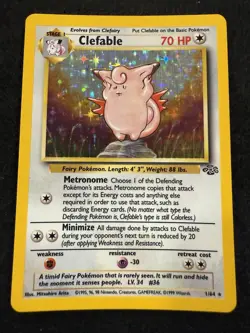 Pokemon Clefable Holo 1/64 from Jungle Unlimited in MP+/LP- condition! - Image 1