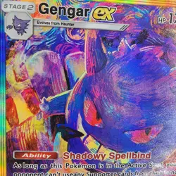 Pokemon Gengar ex Pocket TCG Custom Made Fan Art Holo With Texture - Image 3
