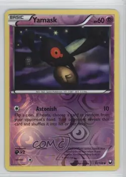 Yamask Reverse Foil Pokemon Black & White Dark Explorers #51 - Image 1
