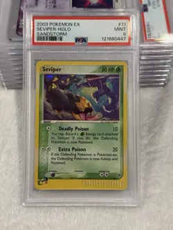 2003 Pokemon EX Sandstorm Holo Seviper #11/100 PSA 9 - Image 1