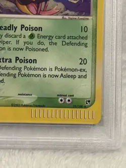 2003 Pokemon EX Sandstorm Holo Seviper #11/100 PSA 9 - Image 3