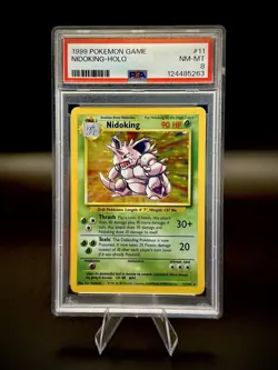 1999 Pokemon Nidoking Holo Game #11 PSA 8 - Image 2