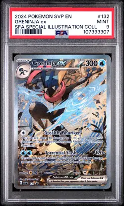 2024 POKEMON SVP EN-SV BLACK STAR PROMO #132 GRENINJA EX PSA 9 - Image 1