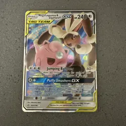 Pokemon Mega Lopunny Jigglypuff GX Cosmic Eclipse Holo Card 165/236 NM/M - Image 1