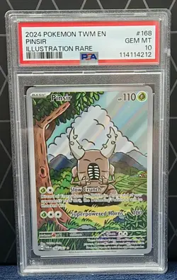 PSA 10 - Pinsir IR 168/167 Illustration Rare - Pokemon sv06 Twilight Masquerade - Image 3