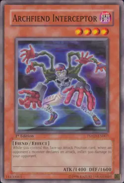 Yugioh Archfiend Interceptor #TSHD-EN007 The Shining Darkness 1st Edition - Image 1
