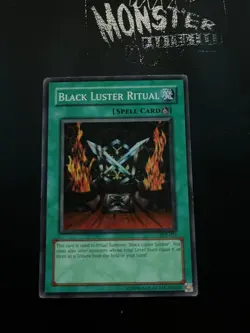 YUGIOH BLACK LUSTER RITUAL SUPER RARE SYE-025 PLAYED - Image 1