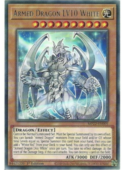 Yu-Gi-Oh Armed Dragon LV10 White MP22-EN005 Rare 1st Edition - Image 1