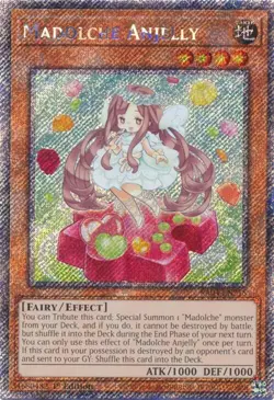 RA04-EN215 Madolche Anjelly Platinum Secret Rare 1st Edition NM YuGiOh TCG - Image 1