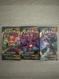 Pokemon Cards Darkness Ablaze X3 EMPTY Art packs With Bonus Gift - Image 1