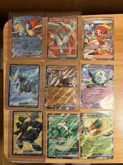 Pokemon TCG Black Bolt & White Flare Lot of 9 Ex Full Art Cards NM - Image 1