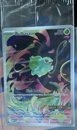 Pokemon Card Bulbasaur 133/132 Mega Evolution Stamped Promo Sealed - Image 1