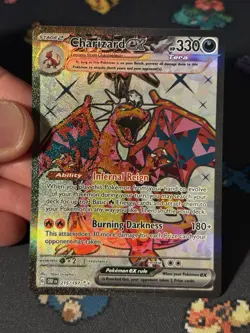 Pokemon Cards Charizard ex 215/197 Full Art Secret Rare Obsidian Flames - (NM) - Image 2
