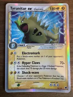 Pokemon TCG Tyranitar-EX Dragon Frontiers Holo Card 99/101 Delta Species - Image 1