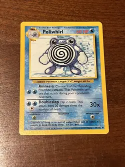 Vintage Poliwhirl - Base Set - 38/102 - Pokemon Card - EXC / Near Mint Condition - Image 1