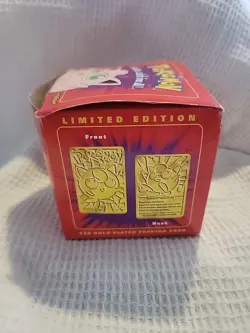 1999 Burger King Pokemon 23K Gold-Plated PIKACHU Trading Card LTD ED New Sealed - Image 2