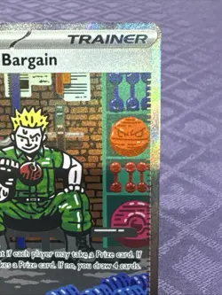 2025 Pokemon Mega Evolution Lt Surge’s Bargain Trainer Card 185/132-SIR - Image 3