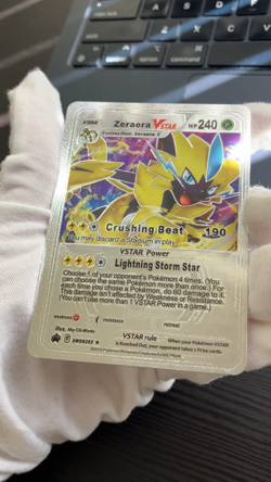 Zeraora Vstar Silver Foil Fan Art Vinyl Collector Pokemon Card Costumed - Image 2