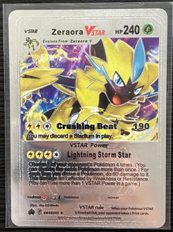 Zeraora Vstar Silver Foil Fan Art Vinyl Collector Pokemon Card Costumed - Image 4