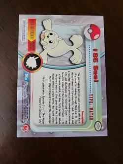 NM! 2000 Topps Pokemon Tv Animation Edition Foil Card #86 Seel Blue Label - Image 2