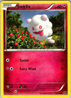 Pokemon TCG Swirlix XY Base Set 94/146 Regular Common Card Played LP - Image 1