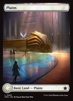 Plains (283) x1 1x FOIL Full Art Foundations NM MTG - Image 1