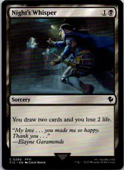 Night's Whisper C Sorcery Commander: FINAL FANTASY 280 Near Mint - Image 1